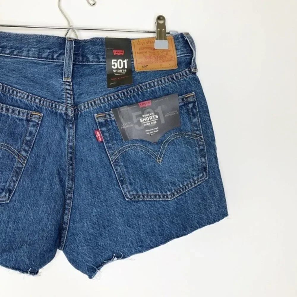 LEVI'S 501 High Rise Logo Drawstring Shorts  - Picture 4 of 7